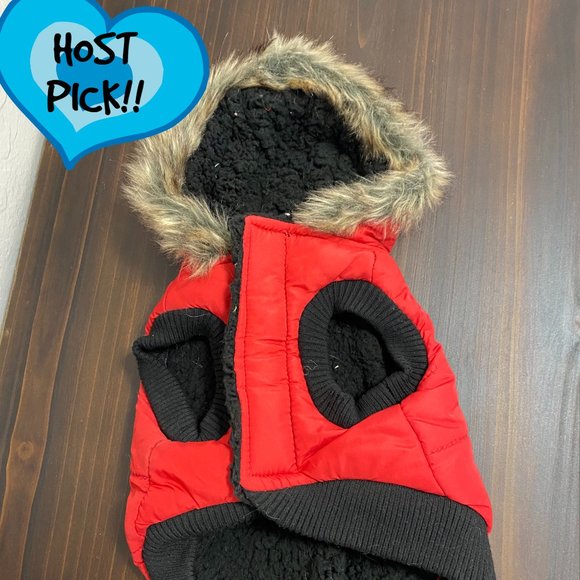 Frisco Other - Frisco Dog Parka Coat with Faux Fur Lined Hood. Red. Size XS